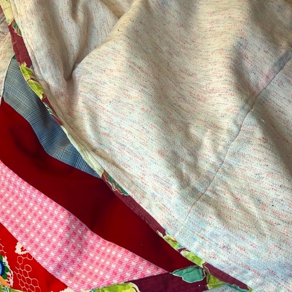 VTG Handmade Striped Crazy Quilt - Picture 4 of 11